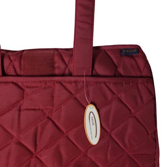 Yazzii Quilted Craft Travel Organizer Tote Bag 9 Compartments NEW - Picture 5 of 8